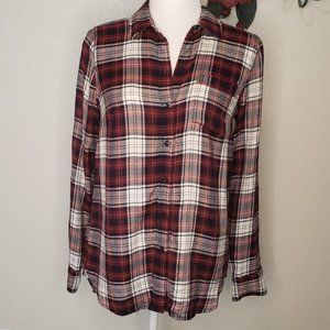 Lucky Brand Long Sleeve Plaid Shirt Size XSmall